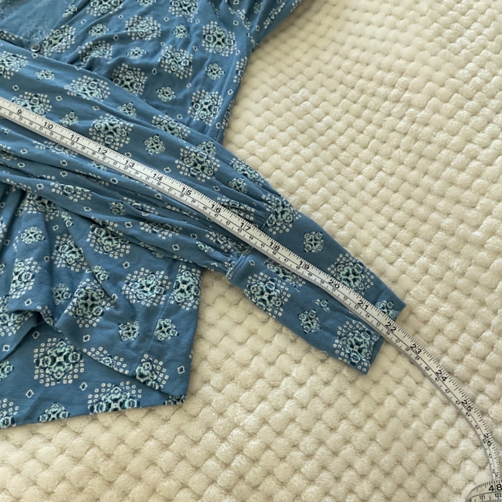 Free People Sydney’s Printed Top - Blue -‎ Size XS - Picture 10 of 12